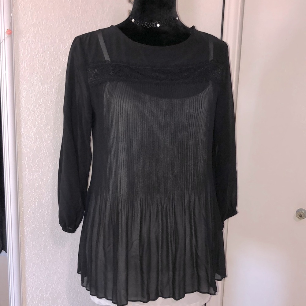 Cato chiffon lace top